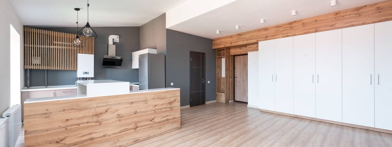 Wooden Counter in the Kitchen